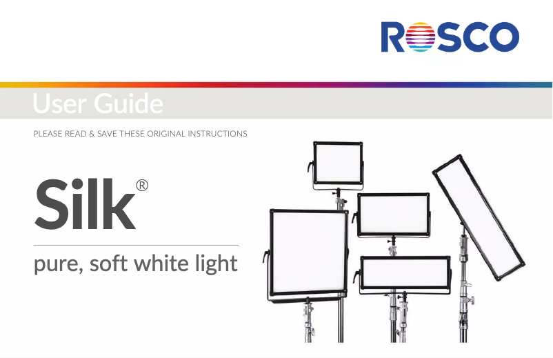 Page 1 de la notice Manuel utilisateur Rosco Silk 205