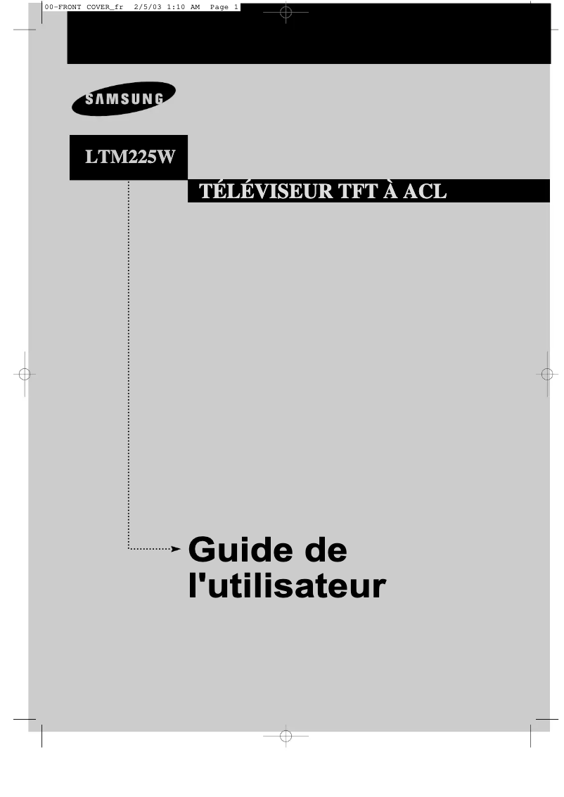 Image de la première page du manuel de l'appareil LW22A13W