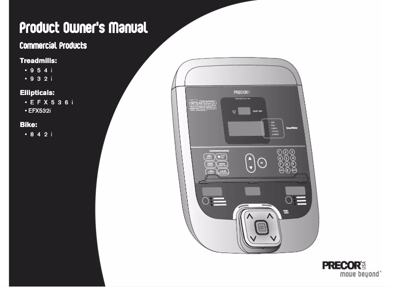 Page n°1 - Manuel utilisateur Precor 954i