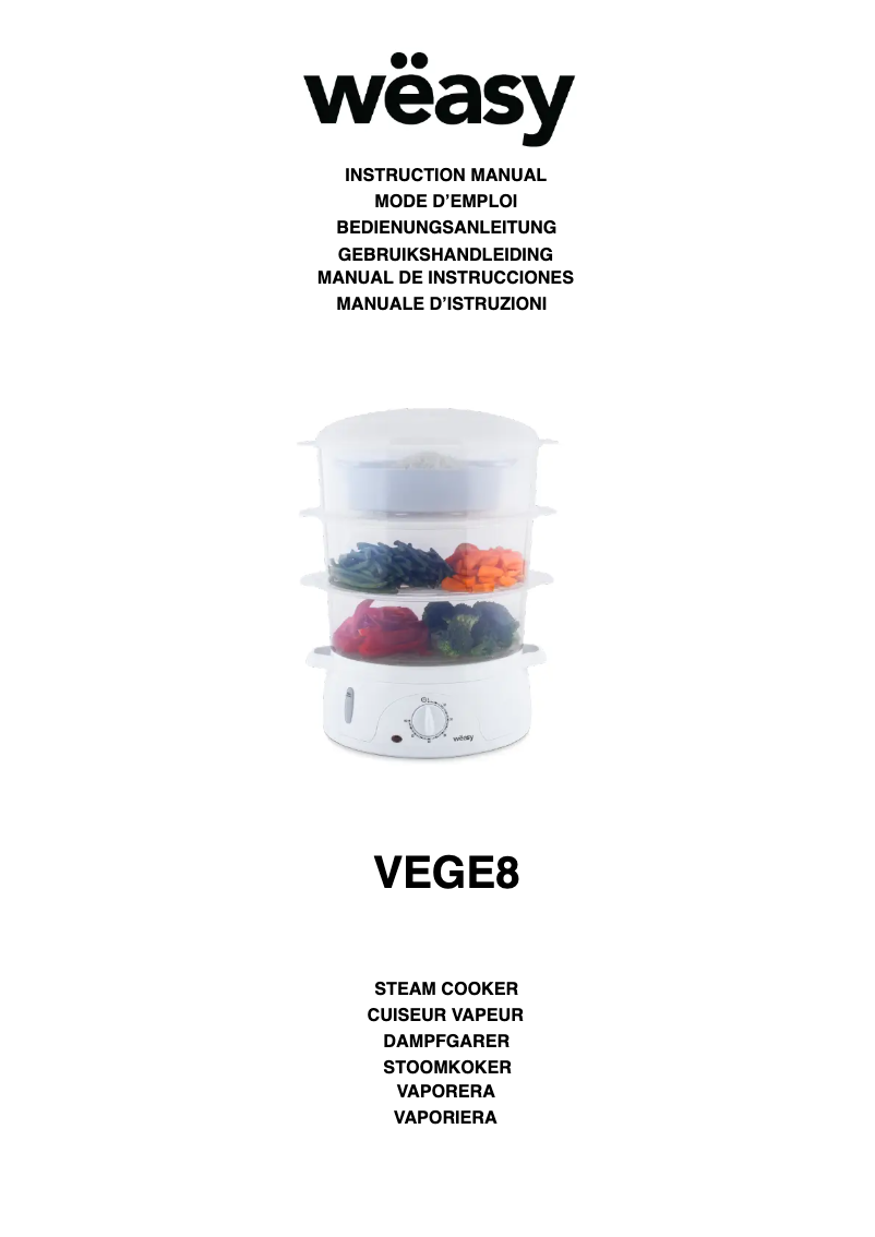 Image de la première page du manuel de l'appareil VEGE8