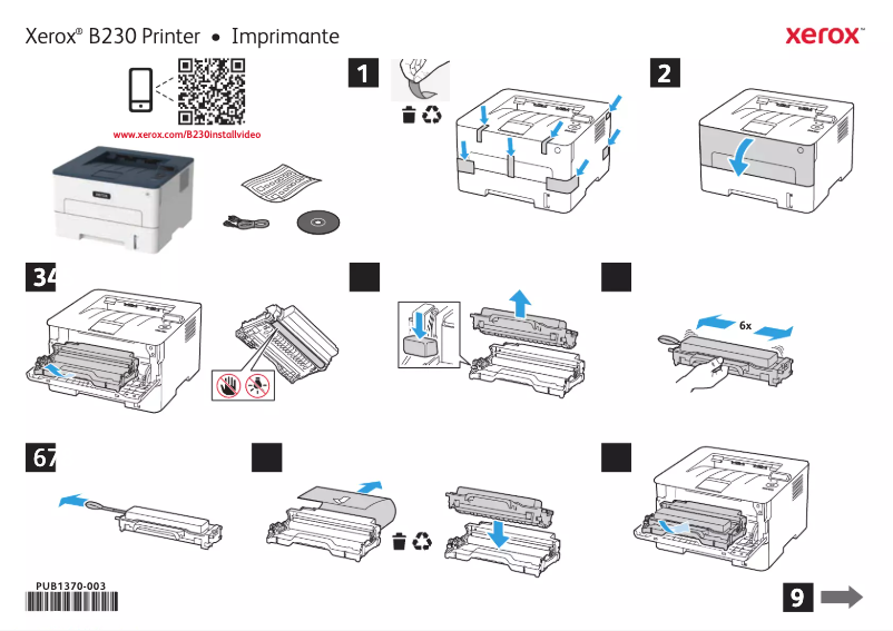 Page n°1 - Guide d'installation Xerox B230