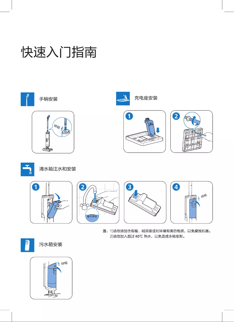 Page n°1 - Guide de démarrage rapide Philips XW8122