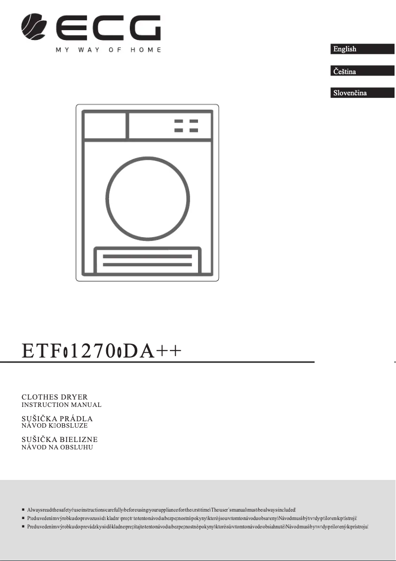 Page 1 de la notice Manuel utilisateur ECG ETF 1270 DA++