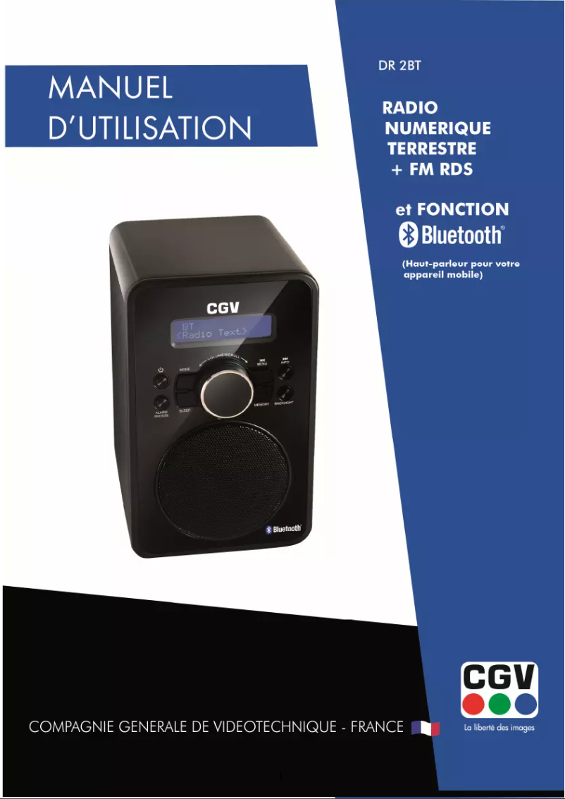 Image de la première page du manuel de l'appareil DR 2BT