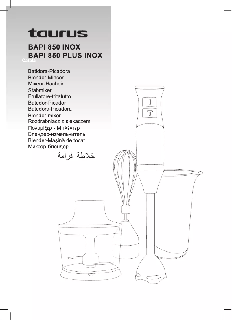 Page n°1 - Manuel utilisateur Taurus Bapi 850 Inox