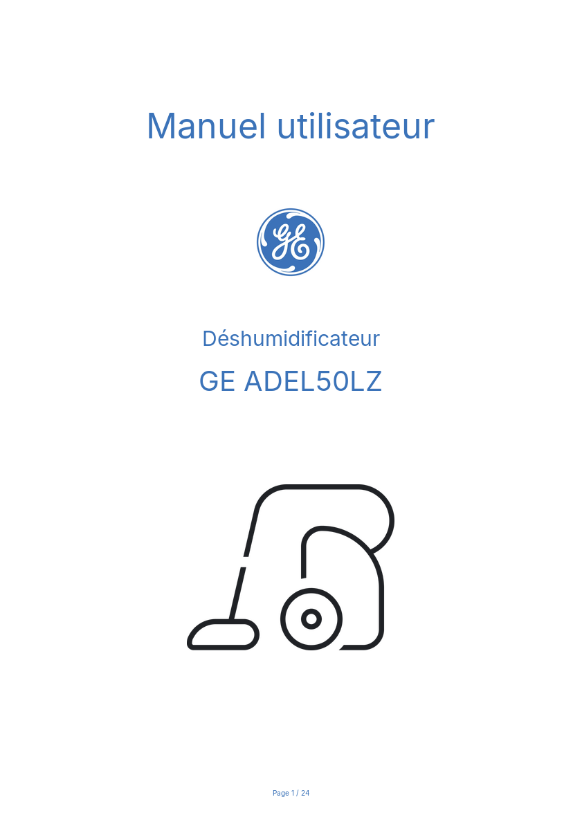 Image de la première page du manuel de l'appareil ADEL50LZ