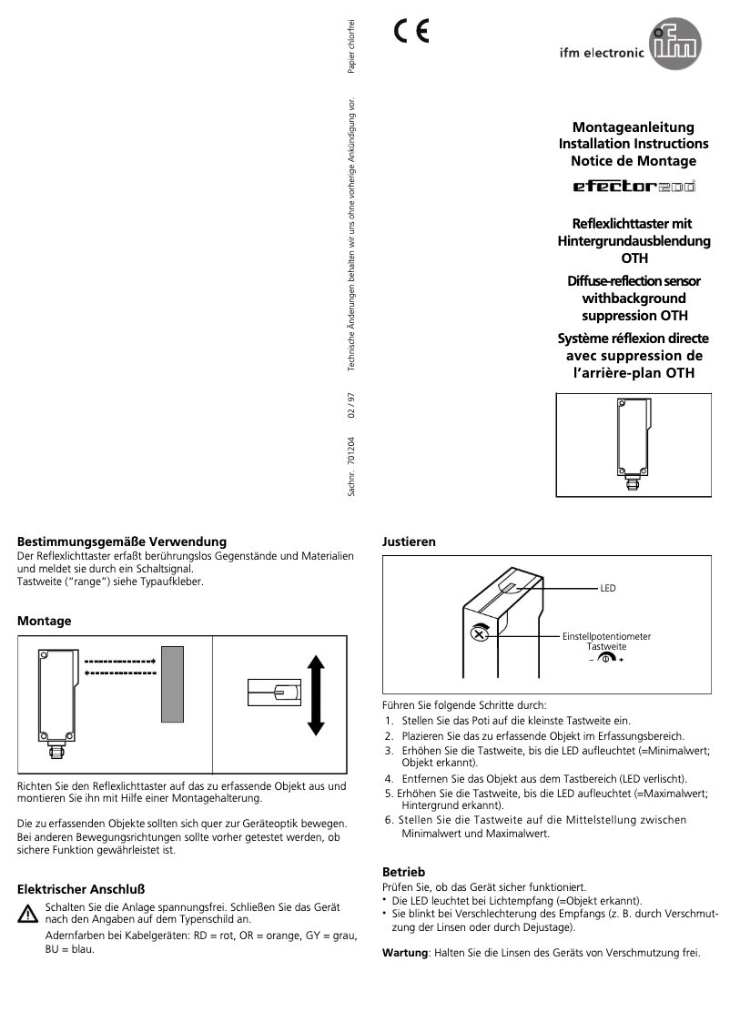 Page n°1 - Manuel utilisateur IFM OT5201
