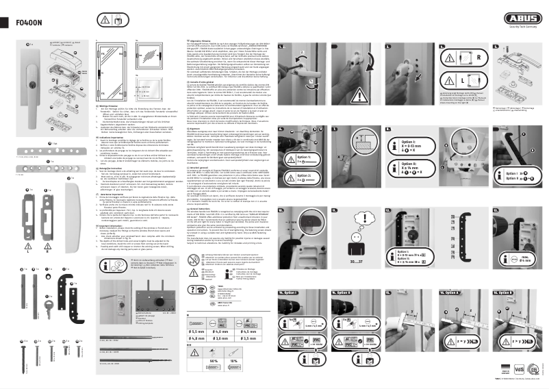 Page n°1 - Guide d'installation Abus FUFT50051B
