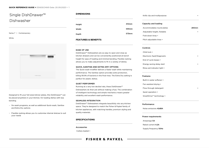 Image de la première page du manuel de l'appareil DD60SCHW9