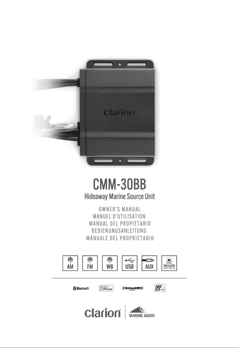 Page n°1 - Manuel utilisateur Clarion CMM-30
