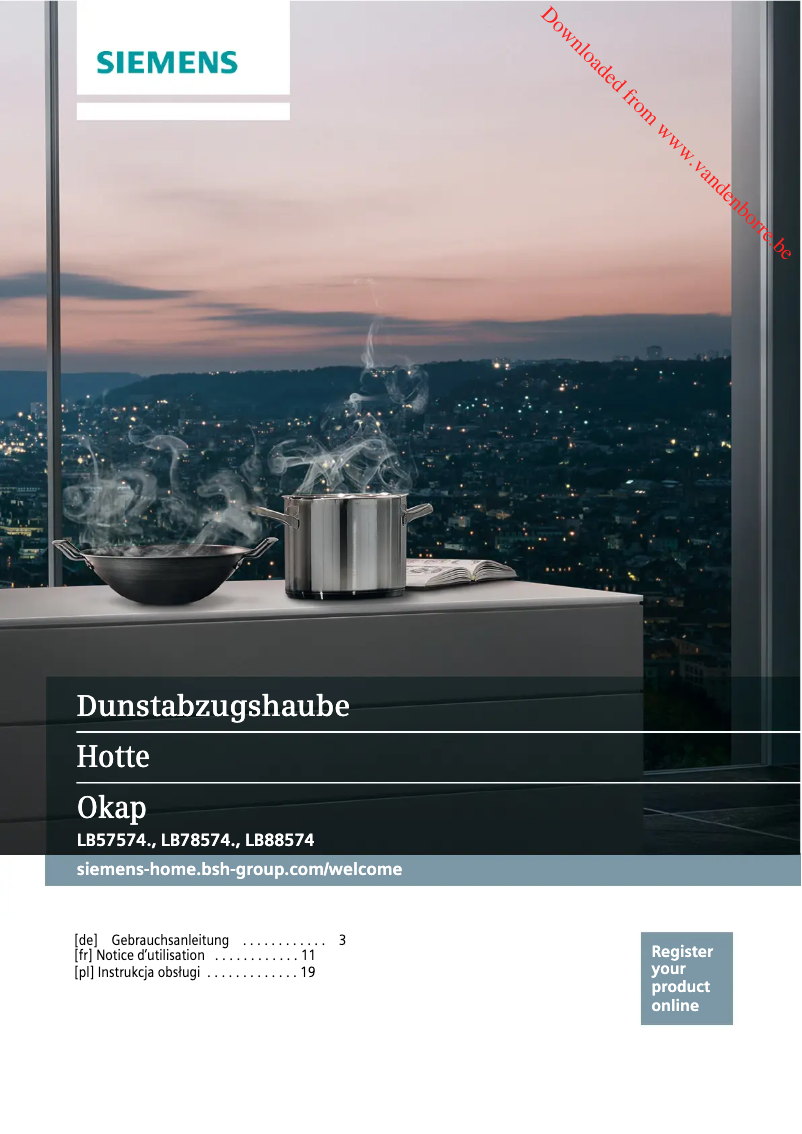 Page n°1 - Manuel utilisateur Siemens LB78574