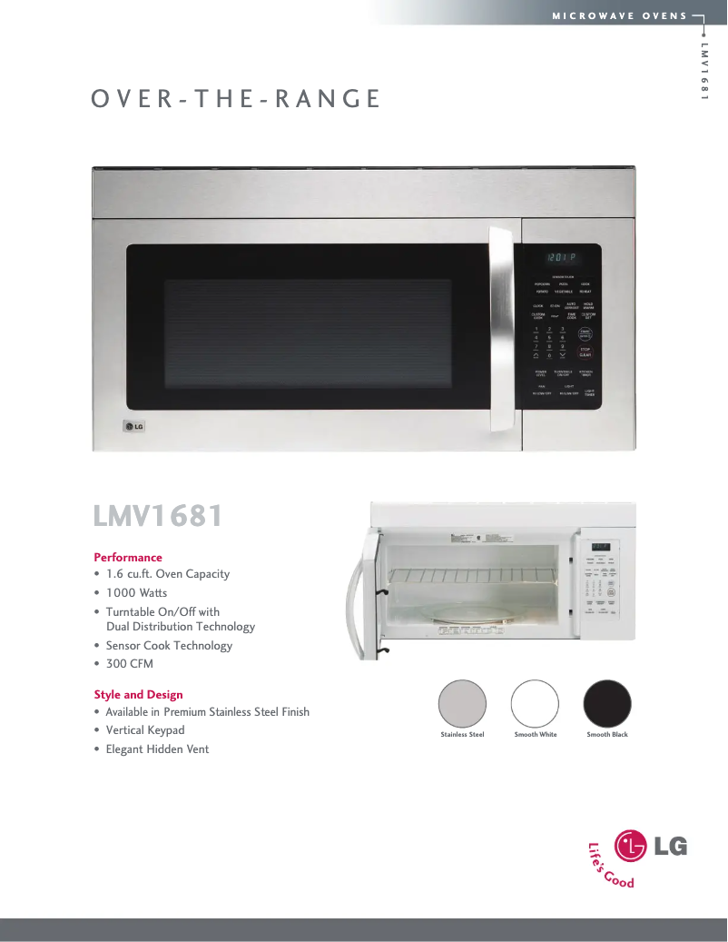 Image de la première page du manuel de l'appareil LMV1681SW