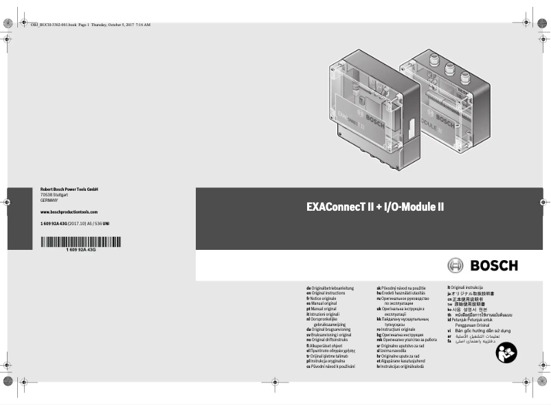 Página 1 del manual Manual de usuario Bosch EXAConnecT 2.0 Professional