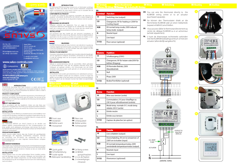 Image de la première page du manuel de l'appareil BTRP230