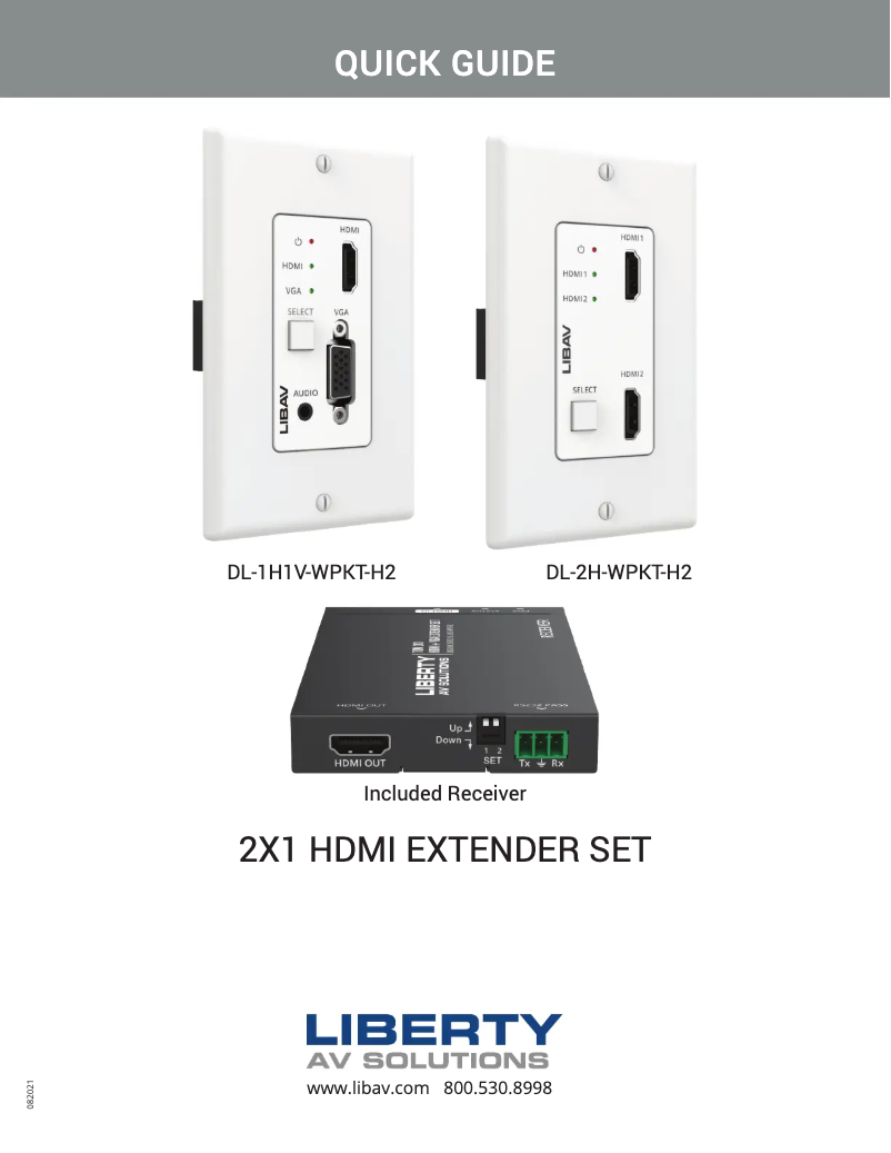 Image de la première page du manuel de l'appareil DL-1H1V-WPKT-H2
