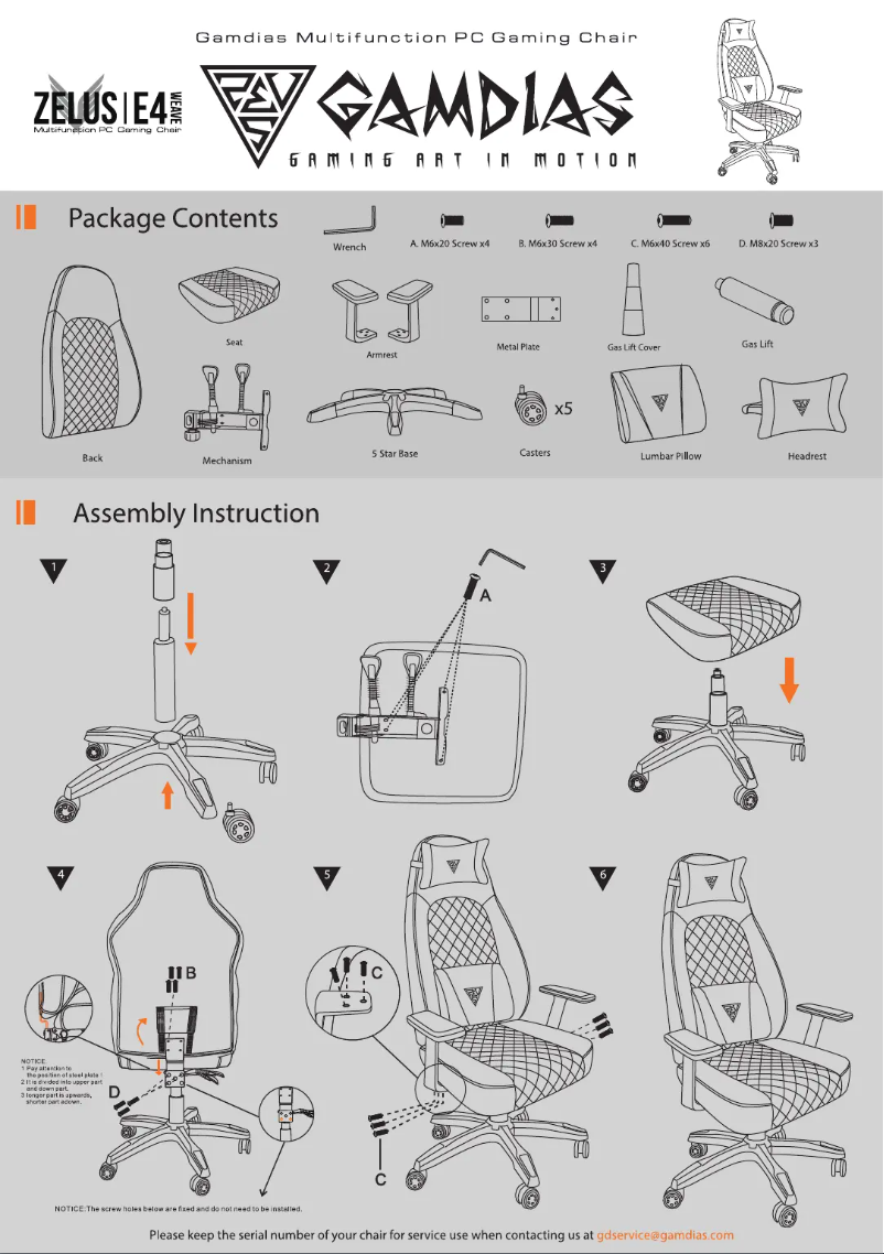 Page 1 de la notice Manuel utilisateur Gamdias Zelus E4 Weave