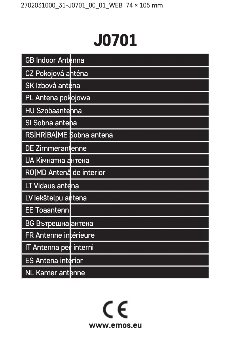 Página 1 del manual Manual de usuario Emos J0701