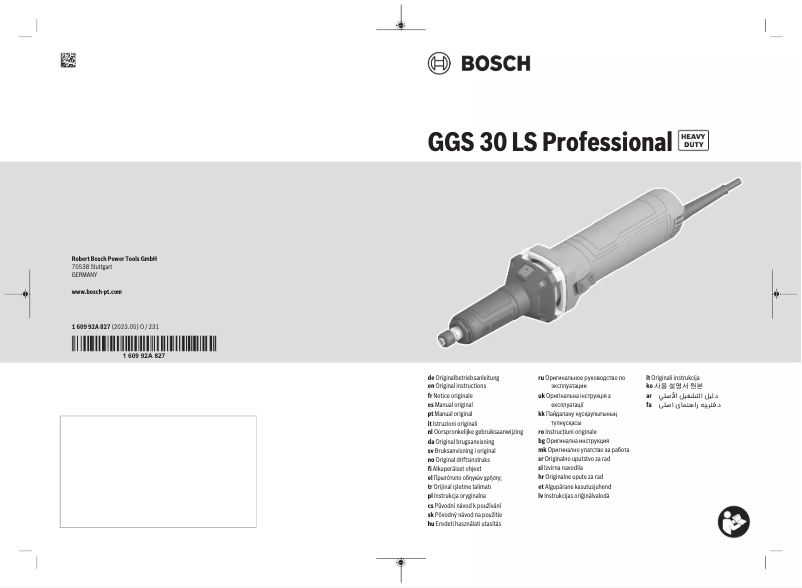Page n°1 - Manuel utilisateur Bosch GGS 30 LS Professional