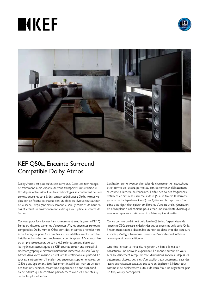 Imagen de la primera página del manual del dispositivo Q50a Dolby Atmos