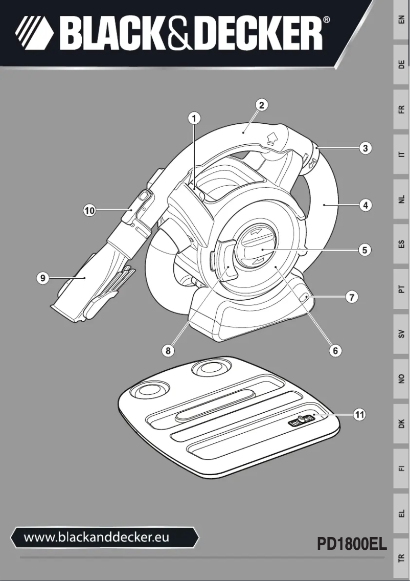 Page n°1 - Manuel utilisateur Black & Decker Dustbuster PD1800EL