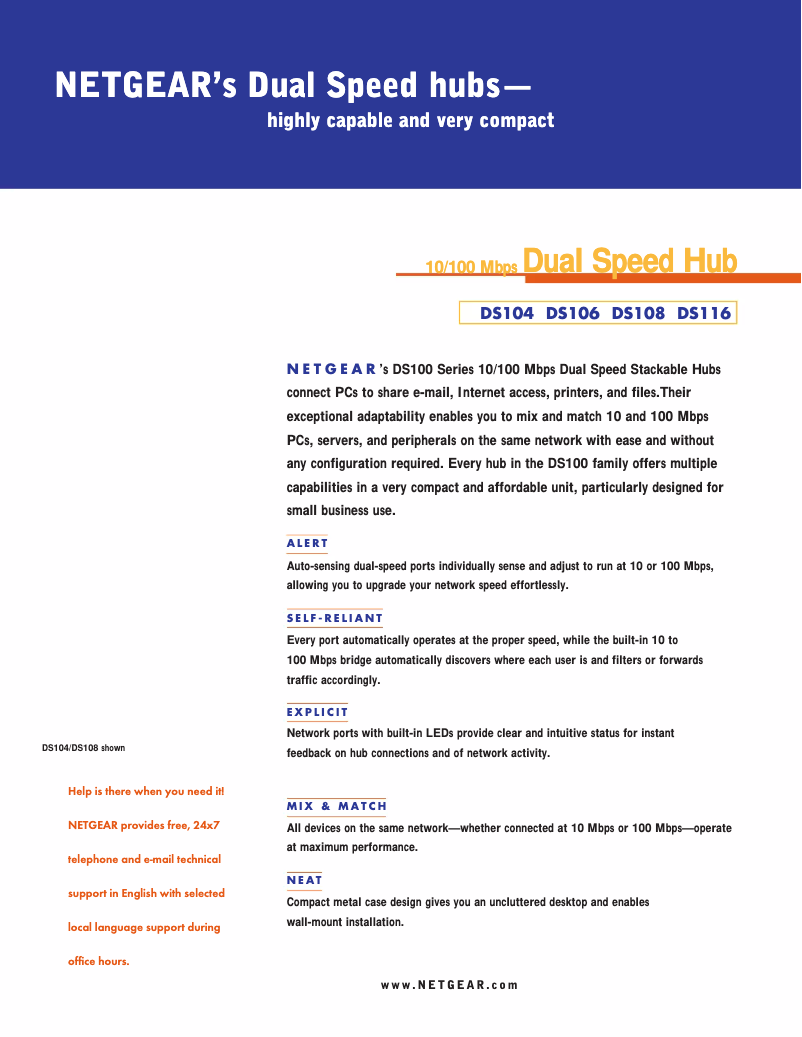 Page n°1 - Guide d'installation Netgear DS108