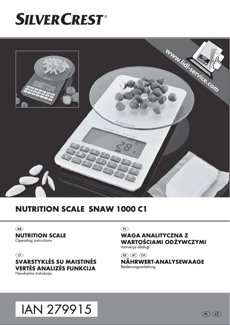 Image de la première page du manuel de l'appareil IAN 279915