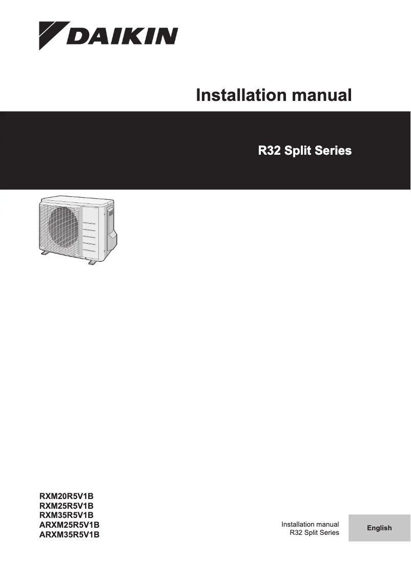 Page 1 de la notice Manuel utilisateur Daikin ARXM50R5V1B
