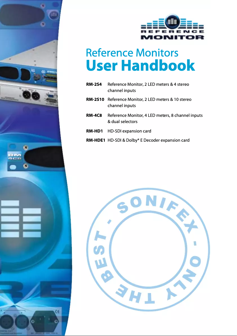 Page n°1 - Manuel utilisateur Sonifex RM-4C8