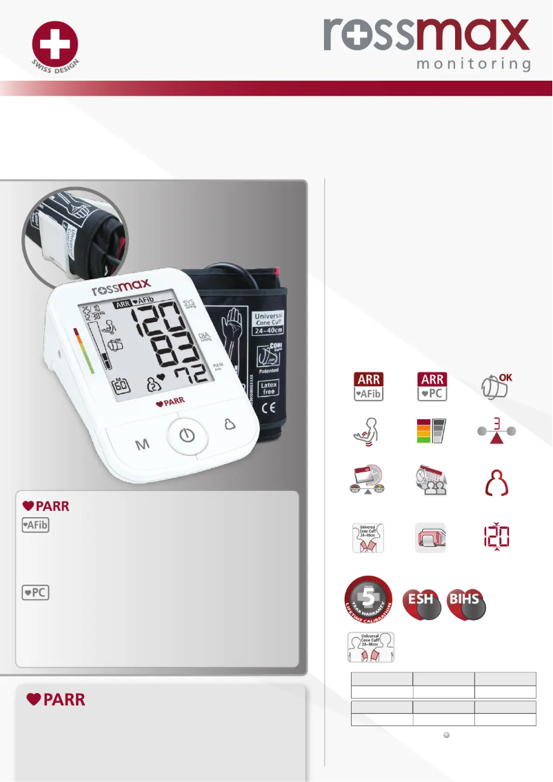 Page n°1 - Brochure Rossmax X5