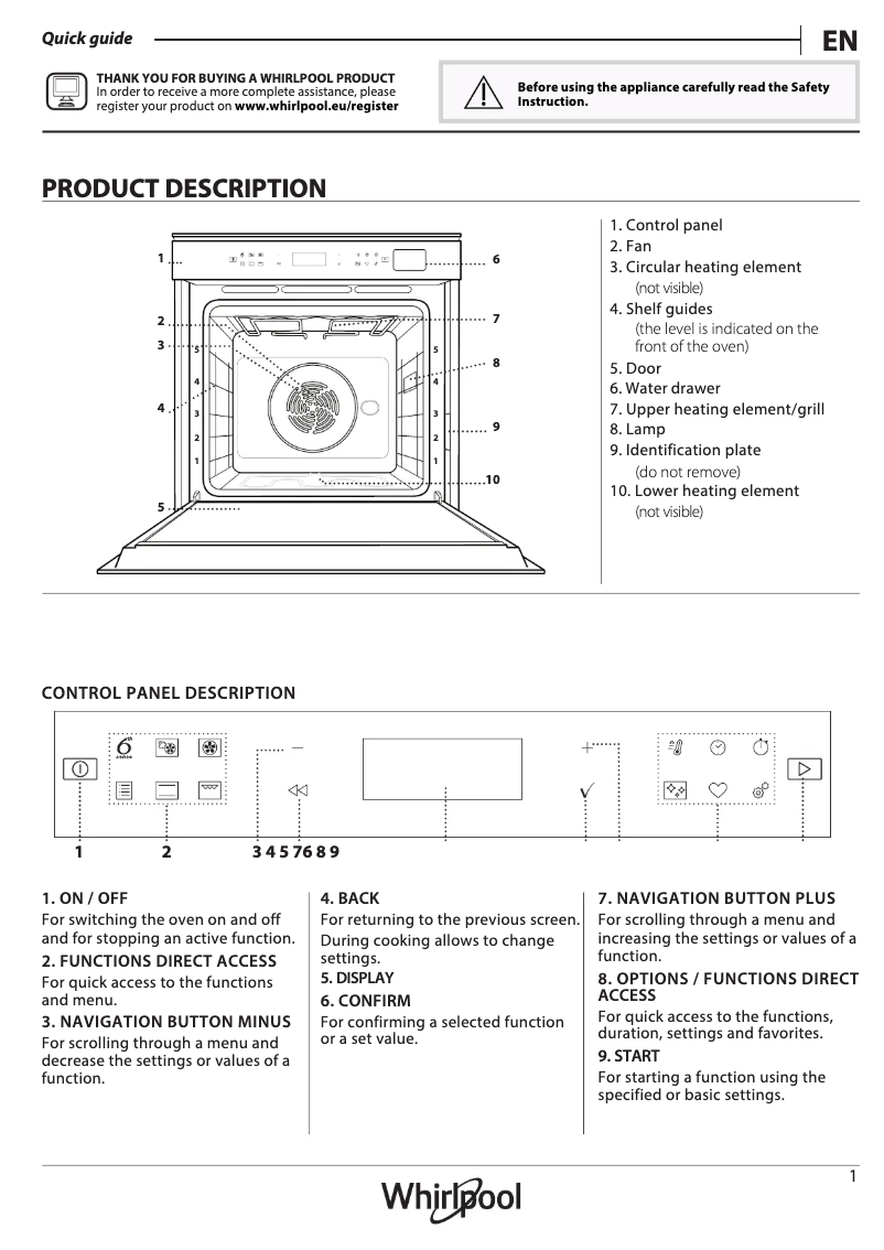 Image de la première page du manuel de l'appareil W7 OS4 4S2 H BL