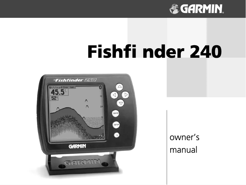 Page 1 de la notice Manuel utilisateur Garmin Fishfinder 240