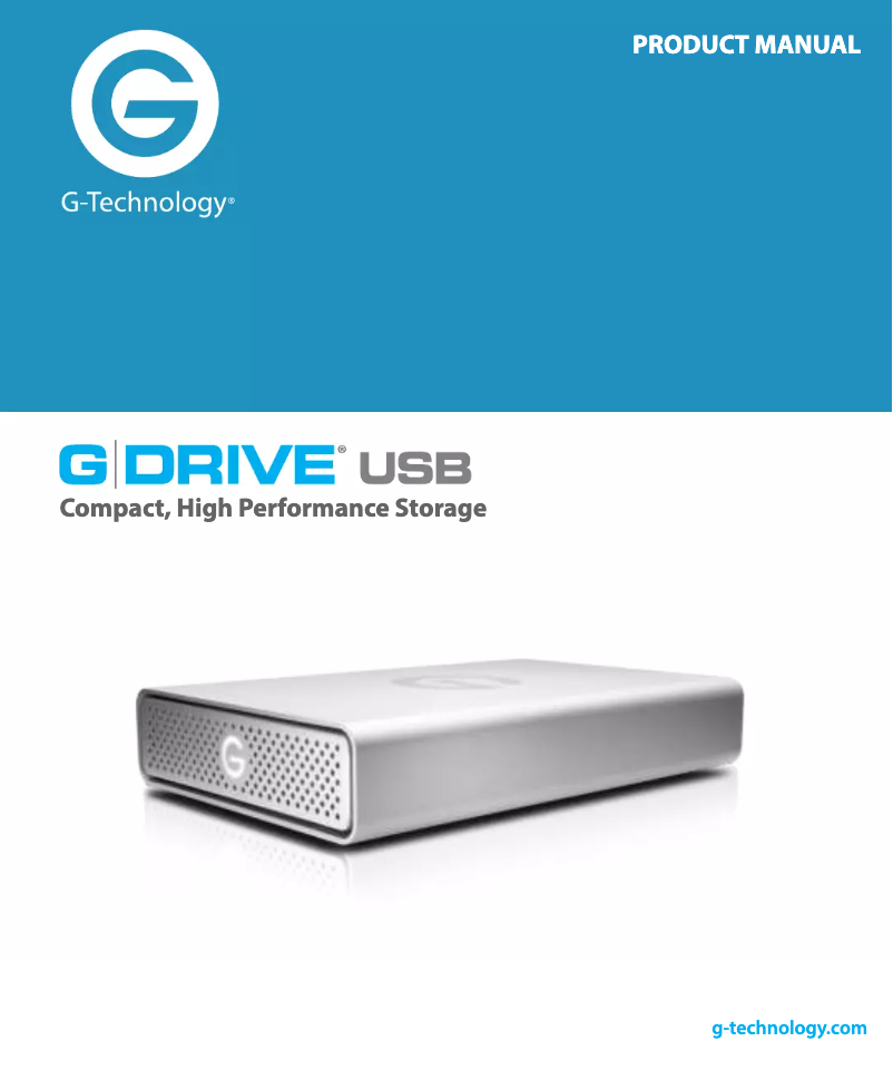 Image de la première page du manuel de l'appareil G DRIVE