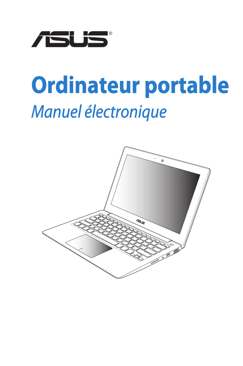 Image de la première page du manuel de l'appareil VivoBook X202E