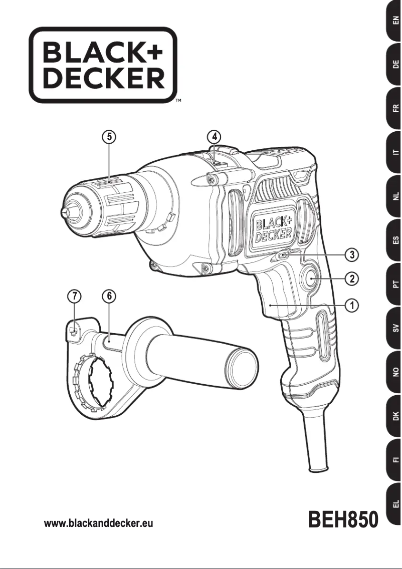 Page n°1 - Manuel utilisateur Black & Decker BEH850