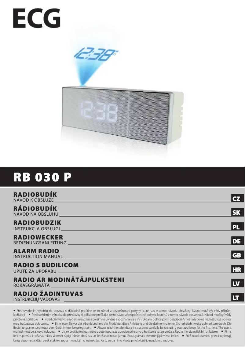Page 1 de la notice Manuel utilisateur ECG RB 030
