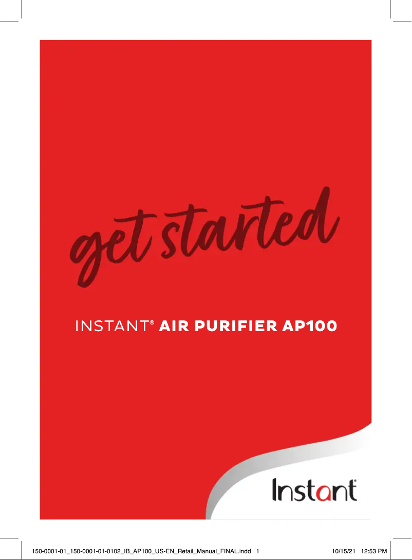 Page n°1 - Manuel utilisateur Instant Air Purifier AP100