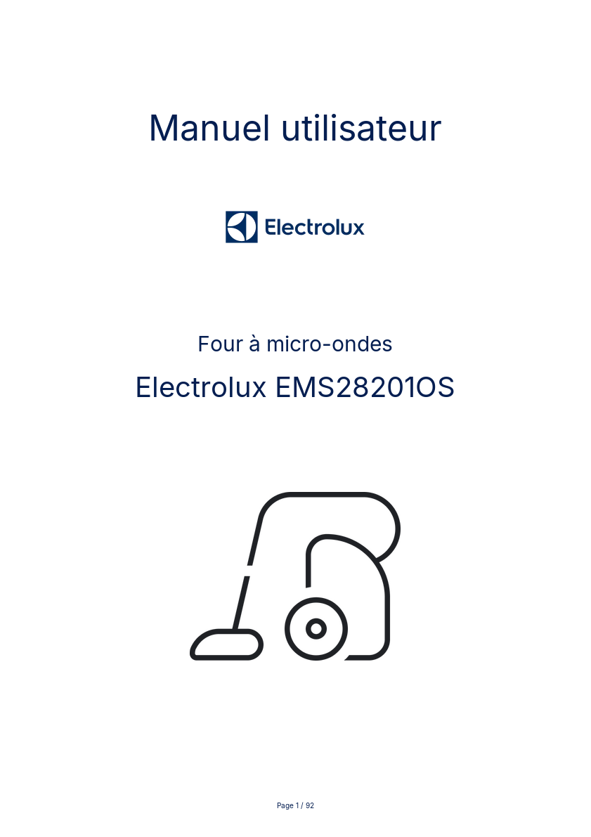 Image de la première page du manuel de l'appareil EMS28201OS