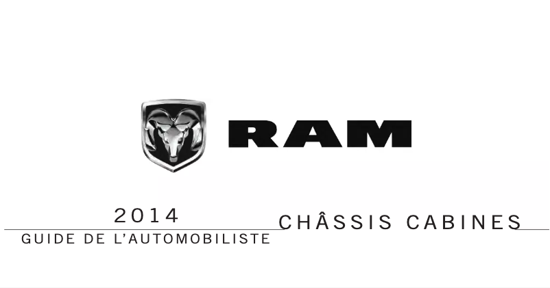 Page 1 de la notice Manuel utilisateur RAM 4500 Chassis Cab (2014)