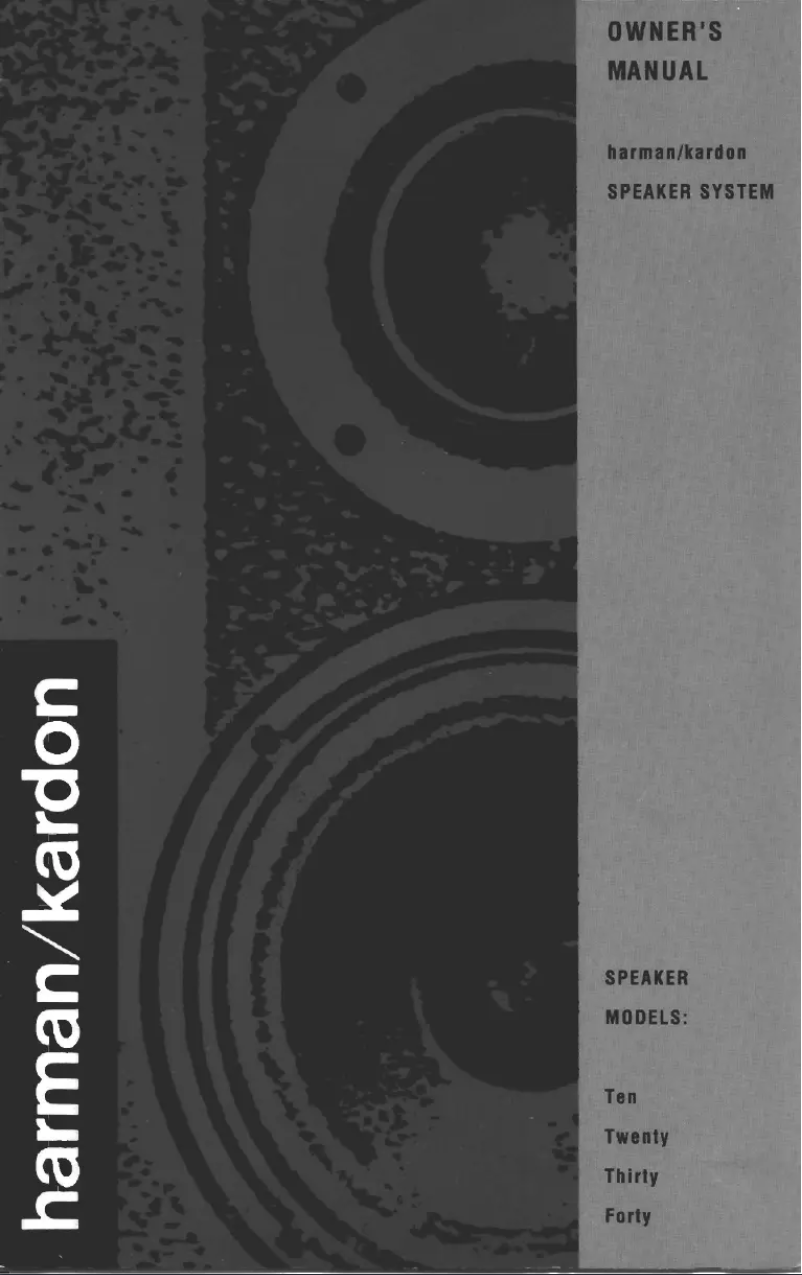 Page n°1 - Manuel utilisateur Harman Kardon Ten