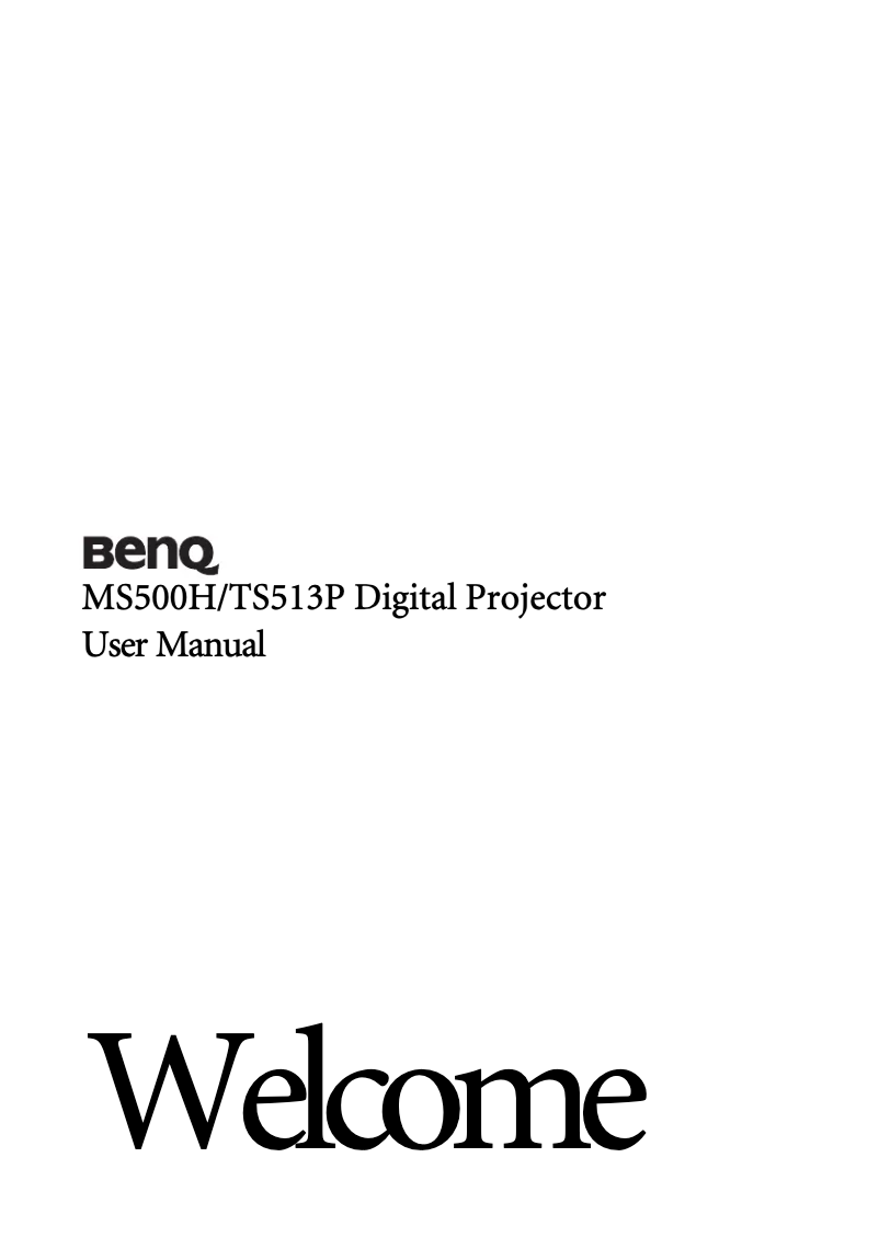 Page n°1 - Manuel utilisateur BenQ TS513P