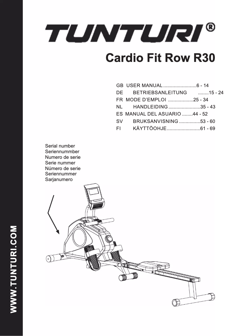 Image de la première page du manuel de l'appareil Cardio Fit R30