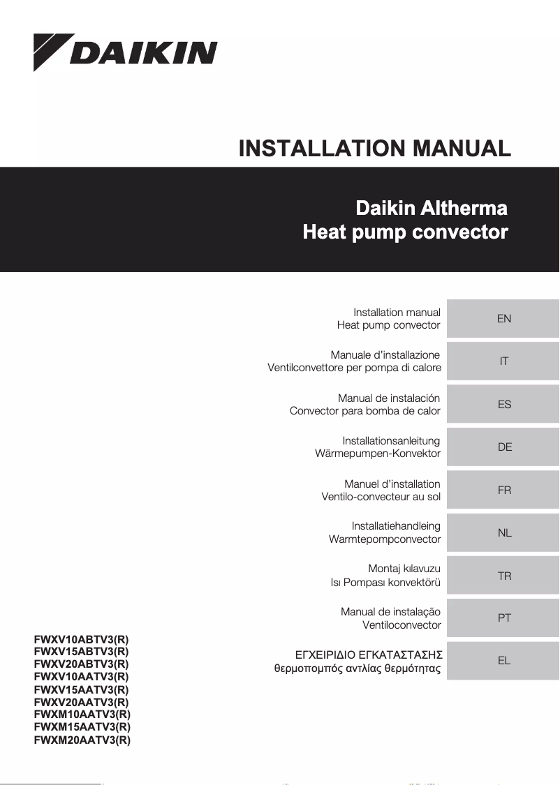 Page n°1 - Manuel utilisateur Daikin FWXV15ABTV3R