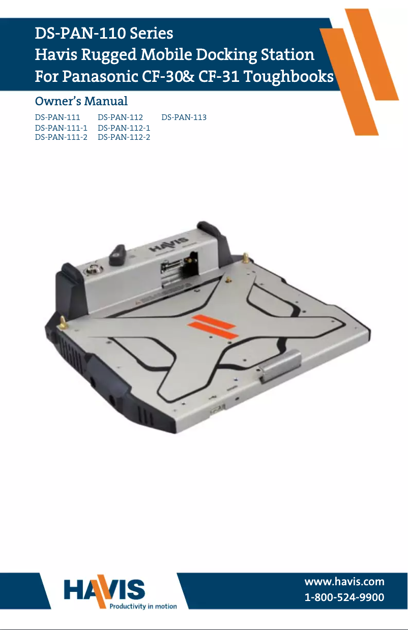 Página 1 del manual Manual de usuario Havis DS-PAN-111