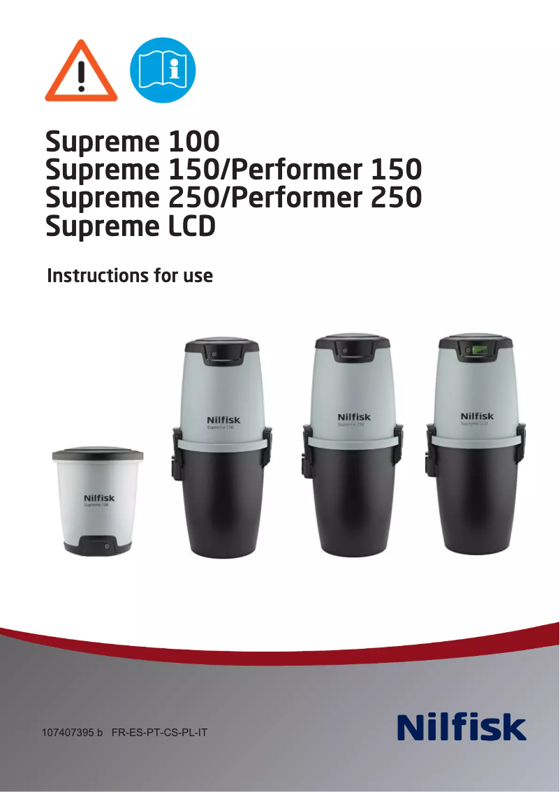 Page n°1 - Manuel utilisateur Nilfisk Supreme 150