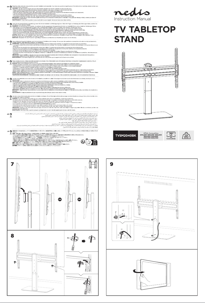 Page 1 de la notice Manuel utilisateur Nedis TVSM2040BK