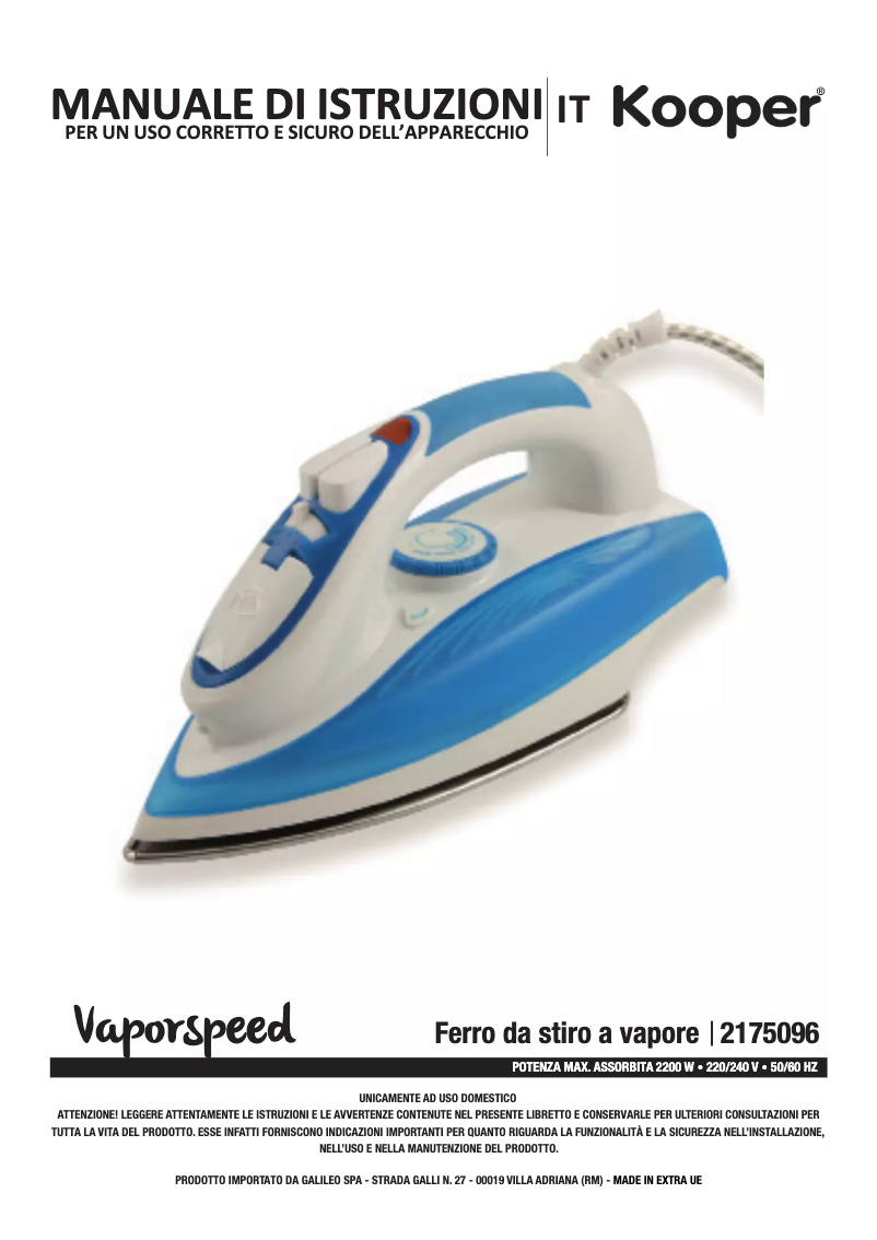 Page n°1 - Manuel utilisateur Kooper 2175096