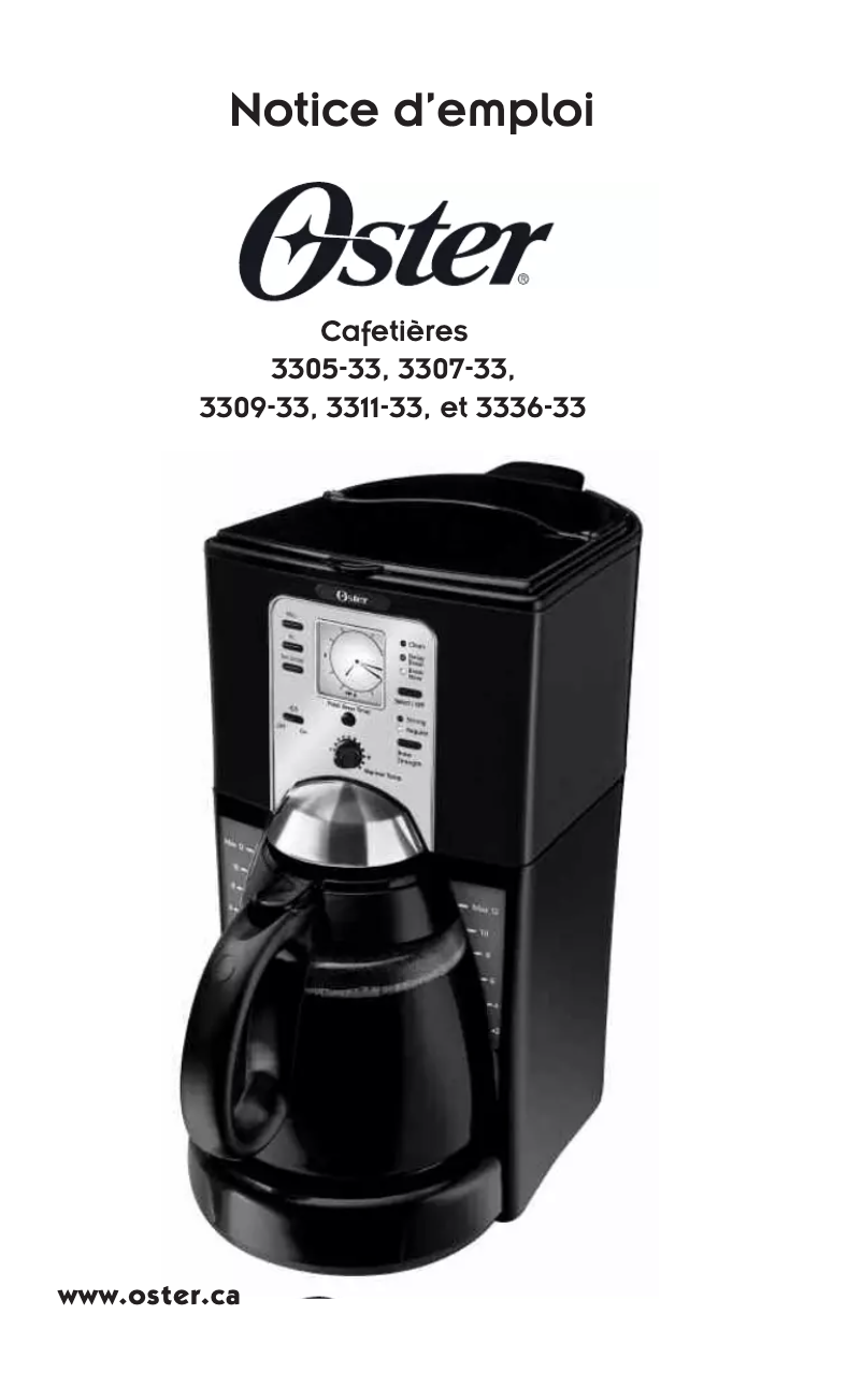 Page 1 de la notice Manuel utilisateur Oster 3311-33