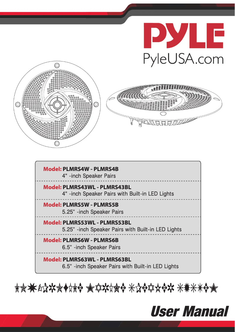 Page n°1 - Manuel utilisateur Pyle PLMRS4W
