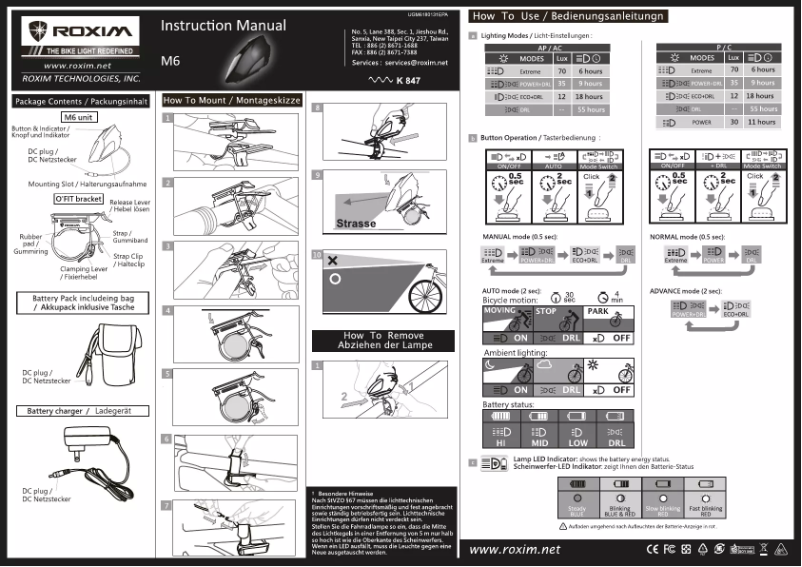 Image de la première page du manuel de l'appareil M6