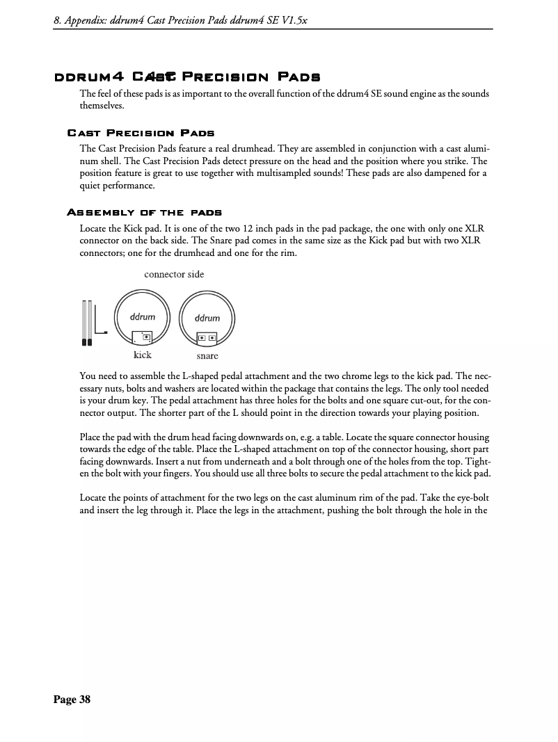Imagen de la primera página del manual del dispositivo Tom Trigger